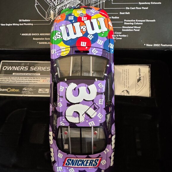 TEAM CALIBER 1:24 #36 K SCHRADER M&M Owner's Series Brand New Limited to 2,438 - Picture 4 of 11